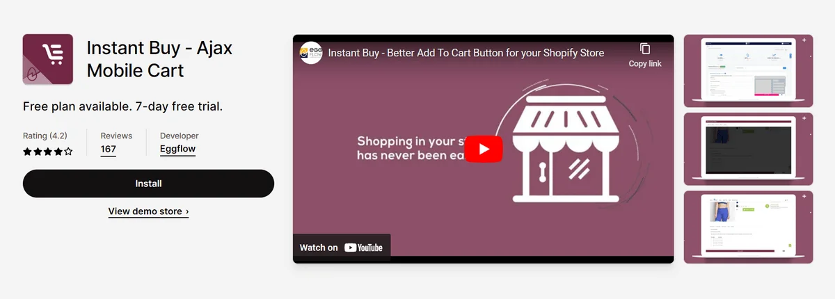 Instant-Buy-Ajax-Mobile-Cart - shopify checkout apps