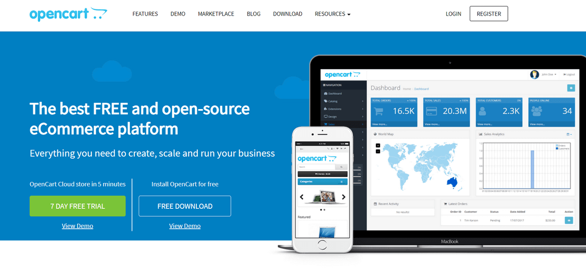 OpenCart - dropshipping platforms