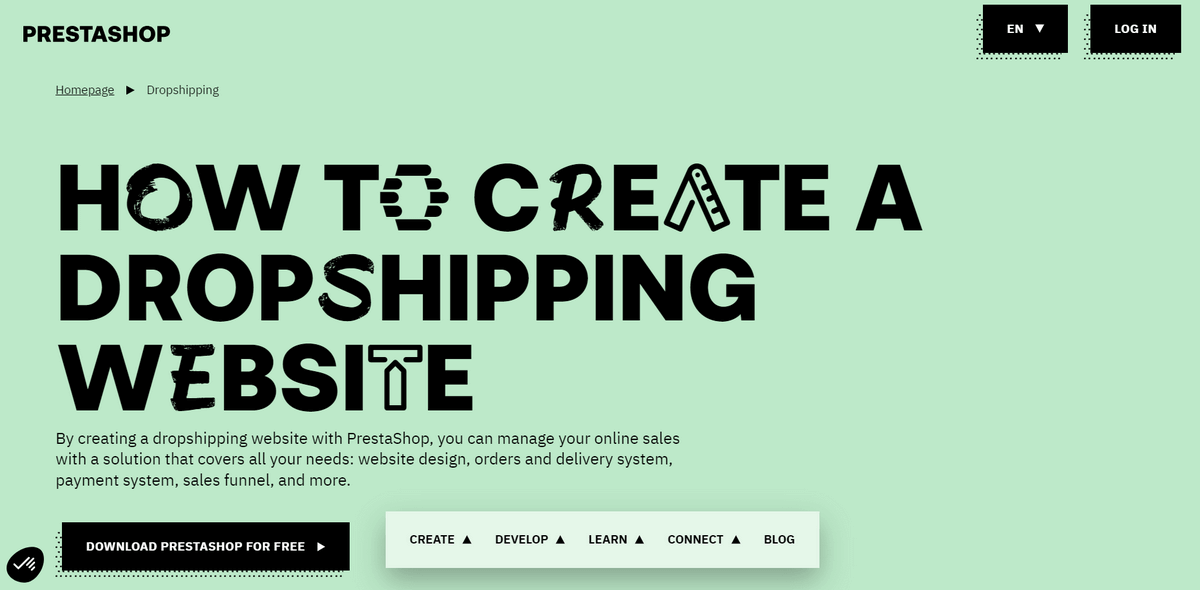 PrestaShop - dropshipping platforms