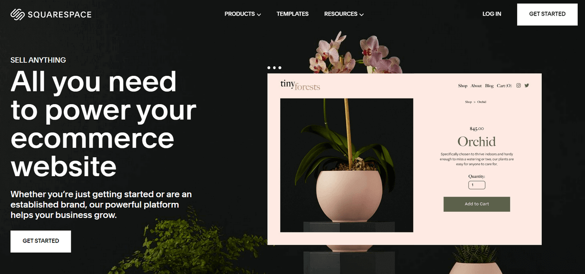 Squarespace Commerce - dropshipping platforms