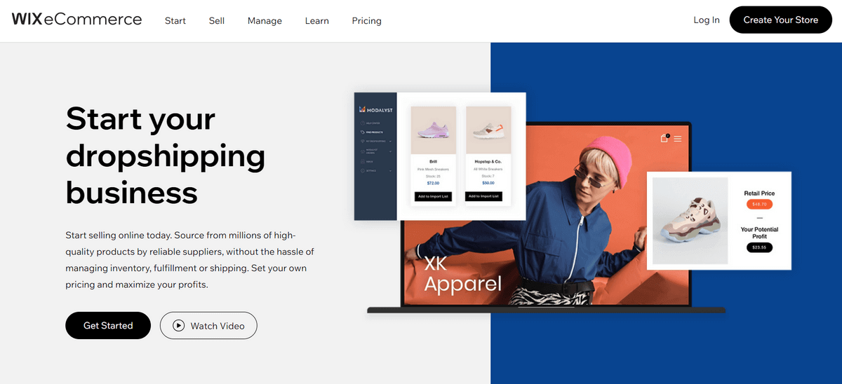 Wix eCommerce - dropshipping platforms