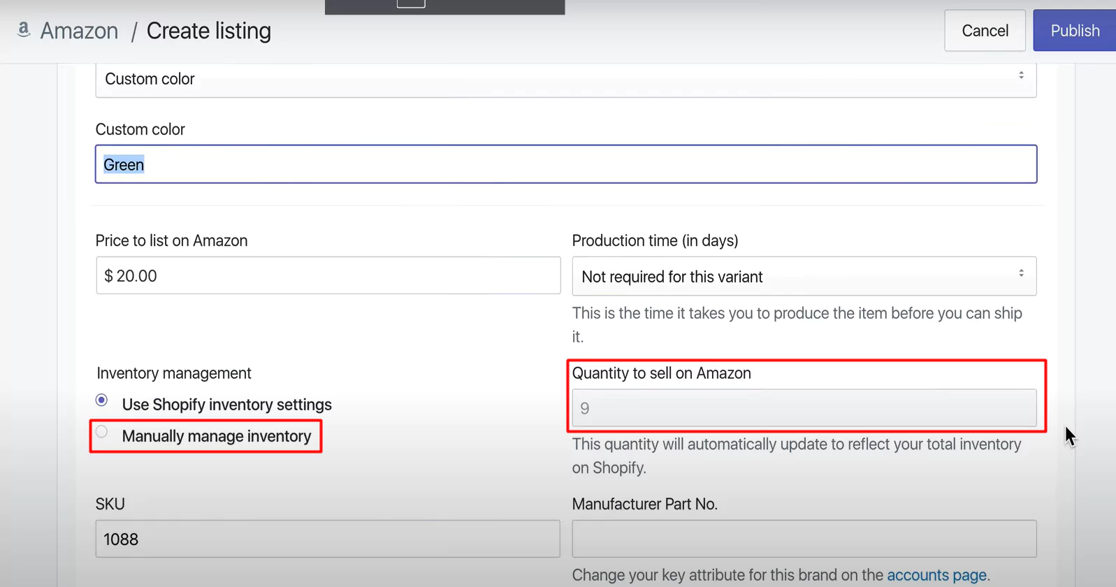 administering inventory settings