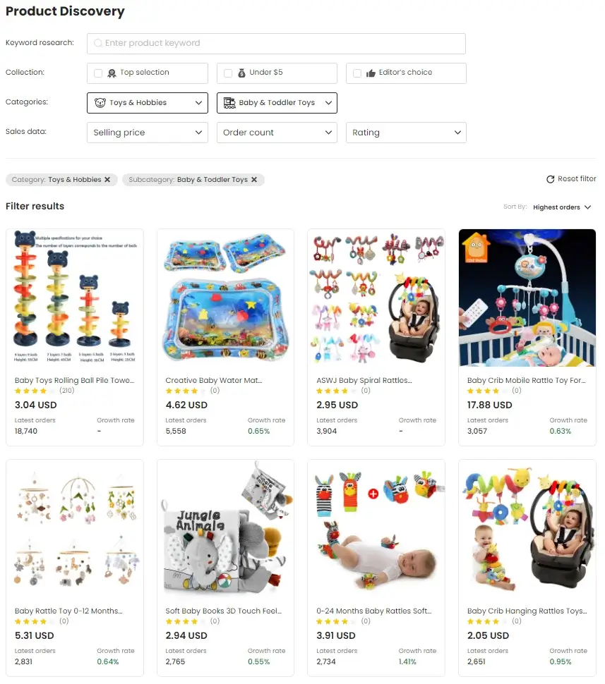 baby & toddler toys - dropshipping business ideas