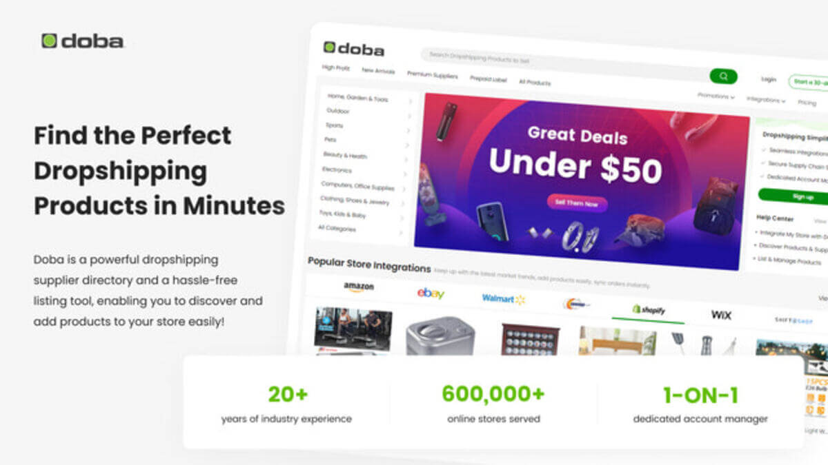 doba-dropshipping websites