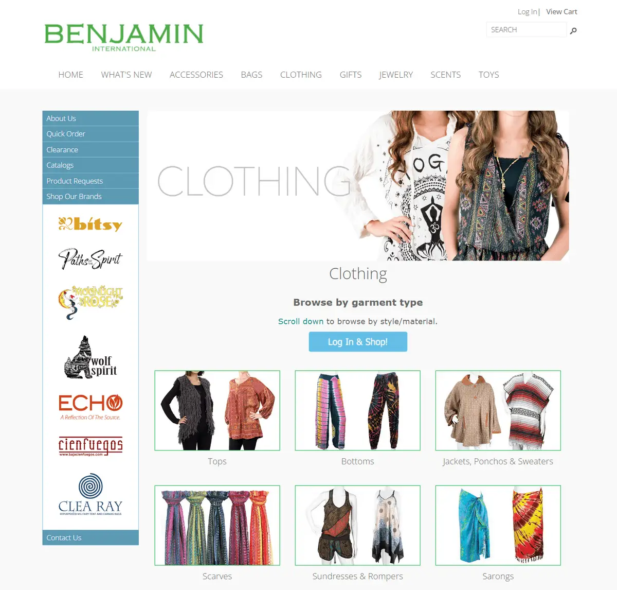 Benjamin International - dropshipping clothing suppliers