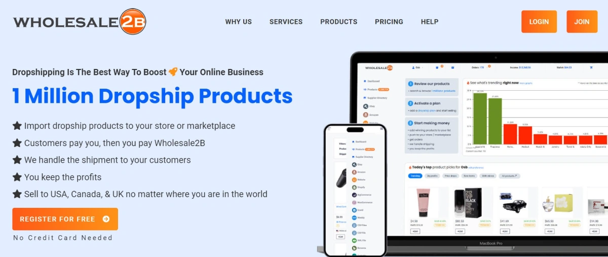 Wholesale2B - dropshipping suppliers UK