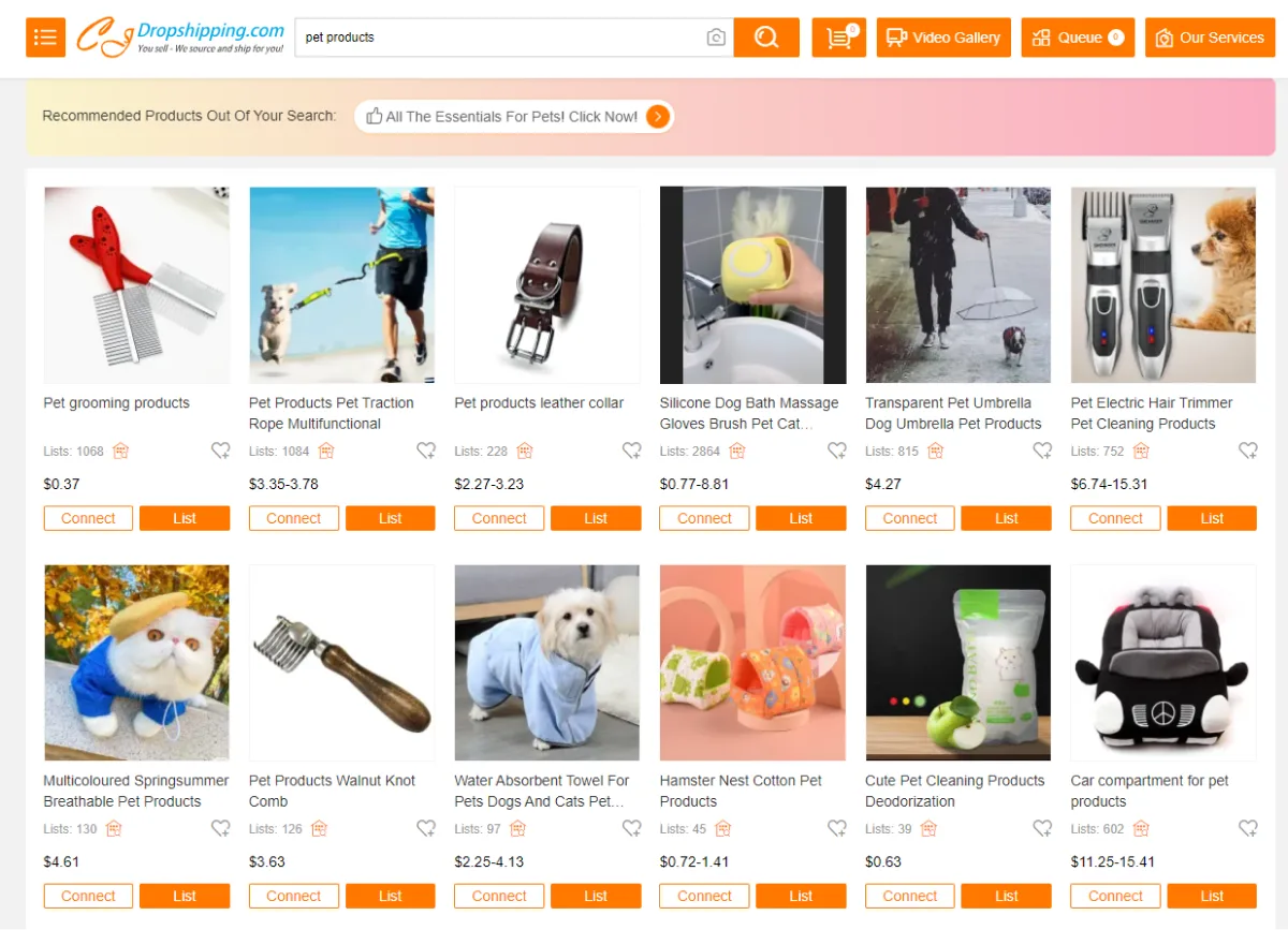 cjdropshipping - dropshipping pet products suppliers