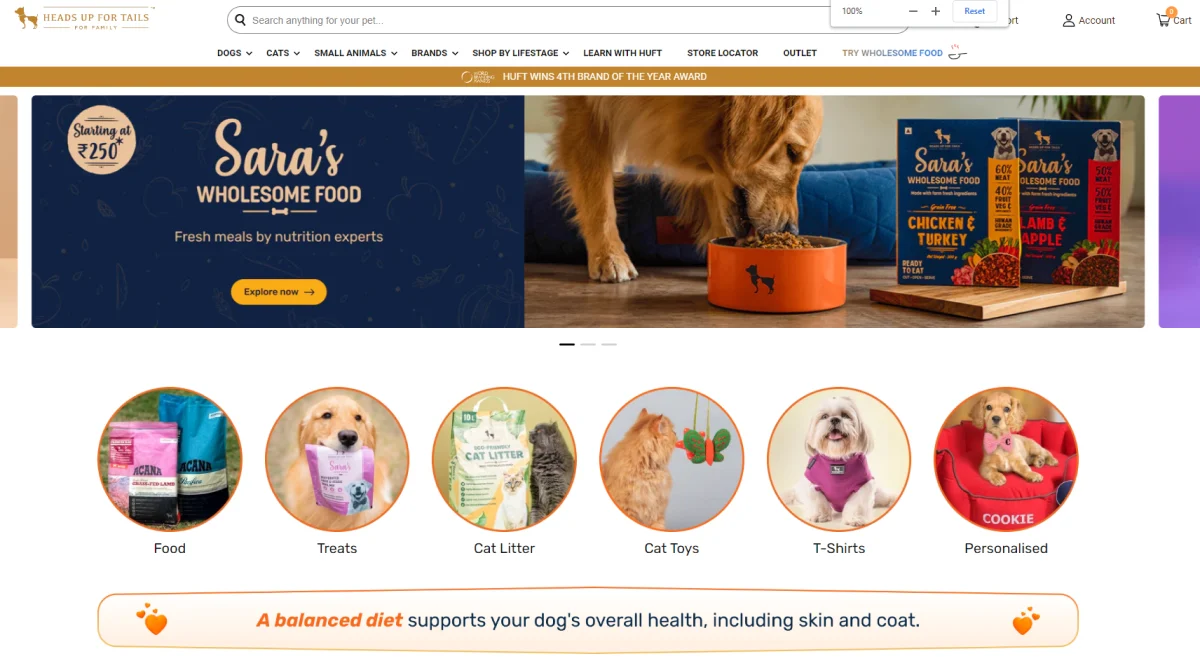 heads up for tails - dropshipping pet products store example