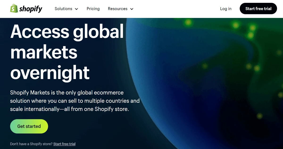 Access global markets with Shopify Advanced plan via Shopify Markets