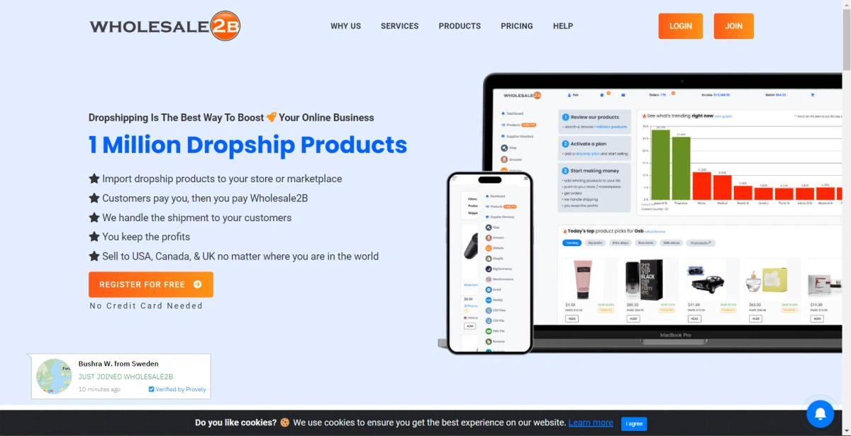 wholesale2B - dropshipping suppliers USA