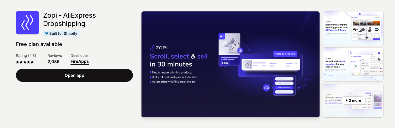 zopi automated dropshipping solution