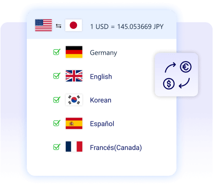 Get real-time exchange rates