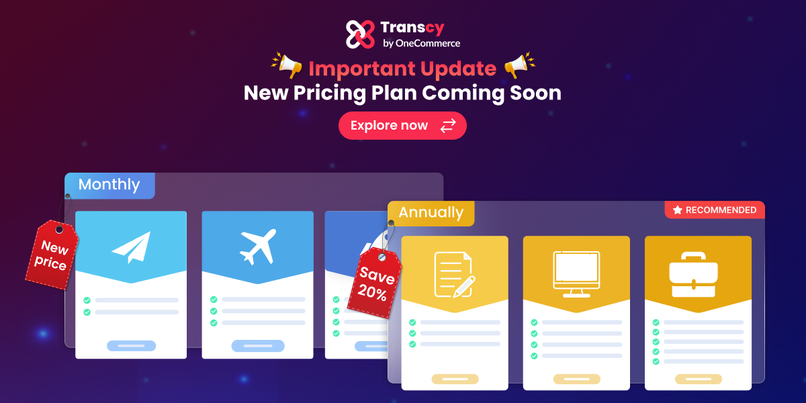 Transcy V4.31 Updates Pricing Plan & Unveils Annual Plan with Special Offer