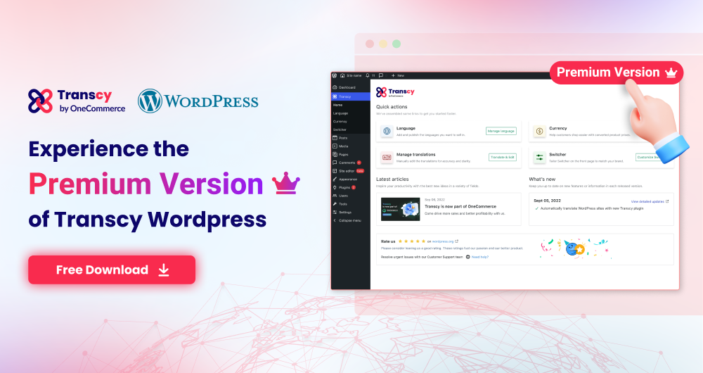 TranscyWP: New Premium Plan Comes With Powerful Features