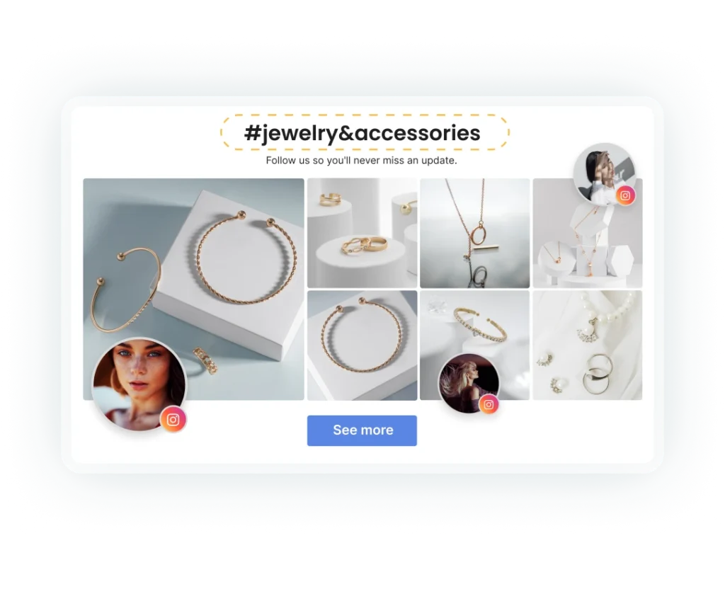 Socialwidget - Add Instagram & Tiktok Feed To Shopify Website 10 Import media from multiple @accounts and #hashtags