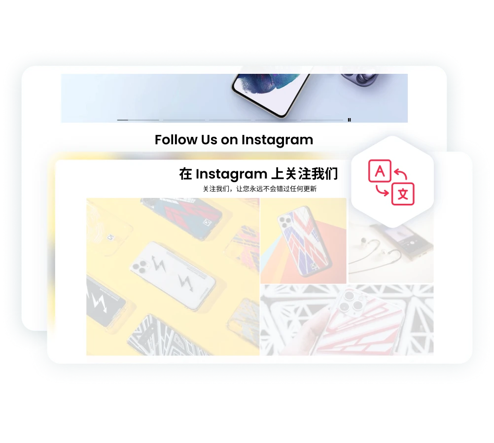 Socialwidget - Add Instagram & Tiktok Feed To Shopify Website 12 Translate widgets to multiple languages